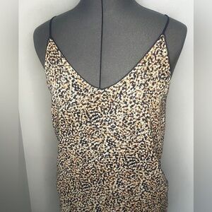 ZARA Basic Sz XS Multicolor Abstract Dot Cami Top Spaghetti Strap Lined Tank Top